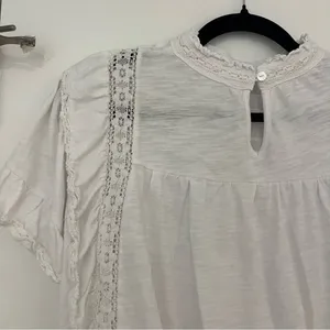 Free People Le Femme White Top Blouse thumbnail 7