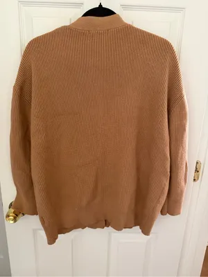 Lillusory Oversided Tan Knit Cardigan Sweater Size Extra Small thumbnail 6