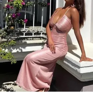 Zara pink dress thumbnail 3