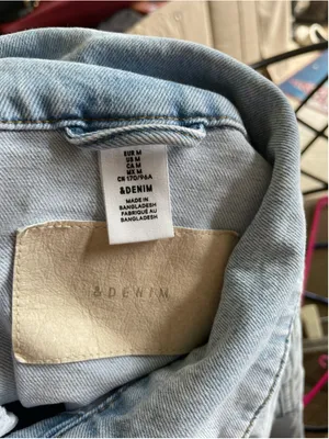 Women's &Denim Light Blue Jean Jacket Size M thumbnail 3