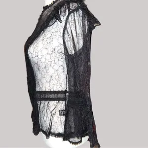 Blashe sheer lace goth style blouse! Black Size M thumbnail 5