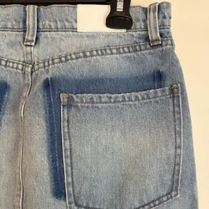 NWT Pistola 26 Button Denim Jean Blue Mini Skirt Distressed Y2K Vibe Cali Preppy thumbnail 4