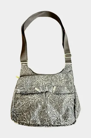 Baggallini‎ Everywhere Crossbody Bag Black Floral Nylon Travel Purse RFID Pouch thumbnail 1