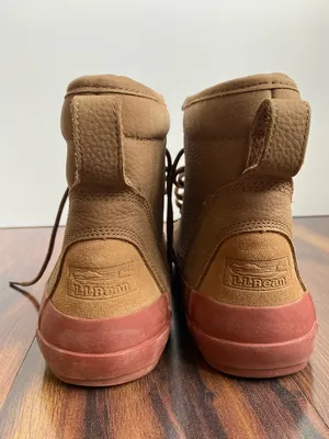 L.L. Bean Bar Harbor Duck Boots Womens 10 Brown Suede Cranberry Rubber Primaloft thumbnail 8