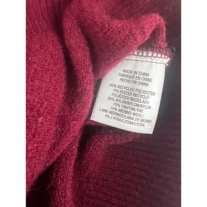 Joe's Jeans The Steph Shrunken Sweater Tee Syrah Burgundy XS Cropped Yak Wool‎ thumbnail 11