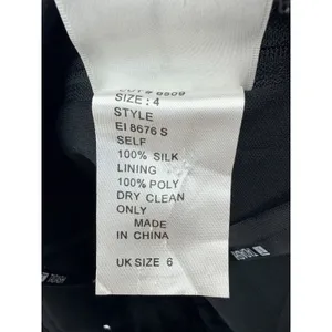 Tadashi Shoji Black Silk Halter Pleated Cocktail Dress Chiffon Gala LBD‎ Old Money 4 thumbnail 6