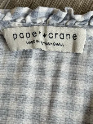 Paper Crane Gingham Crop Top Size Small Preppy Coquette Boho Twee Dainty thumbnail 9