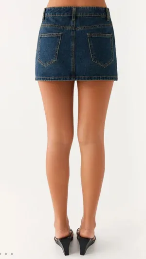 Peppermayo maysa low rise denim mini skirt thumbnail 2