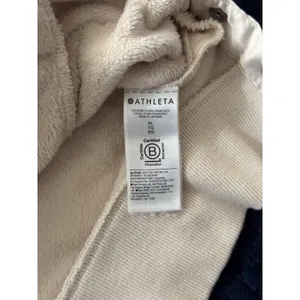 Athleta Women's Recover Cozy Snap Front‎ Sweatshirt Chantilly Cream Sz XL thumbnail 6