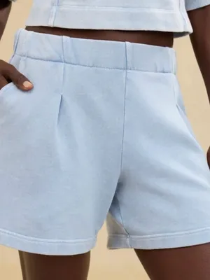 Aerie New Heights Trouser Fleece Short Size Small Cloud Wash Light Blue Sweat thumbnail 2