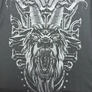 Killstar Bellow Maxi Dress Baphomet Graphic Print Grunge Goth Gothic Punk Black thumbnail 5