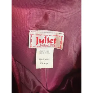 American Vintage Y2K burgundy ombre ruffle formal dress thumbnail 4
