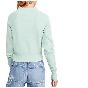 FREE PEOPLE Too Good Pullover in‎ Mint Green Mockneck thumbnail 5