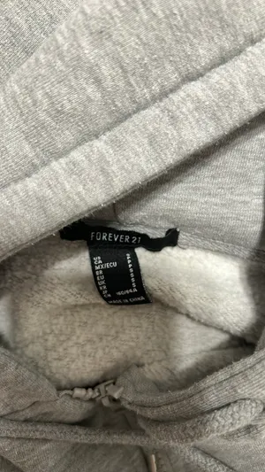 Grey Forever 21 Zip-Up Hoodie thumbnail 3