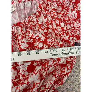 Universal Thread Red Floral Maxi Dress Cut Out Back Slit Cottagecore Sundress S thumbnail 6