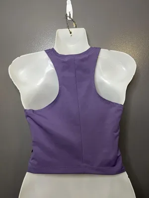 Nike Pro Tank Top Womens Medium Purple Dri-FIT High Neck Cropped Gym Athletic thumbnail 4