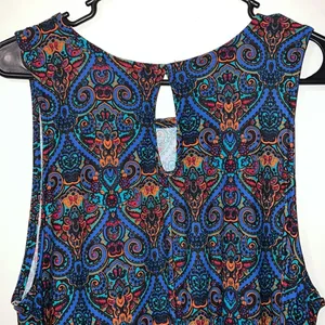 New Directions womens dress large sleeveless keyhole back geometric print comfy thumbnail 5
