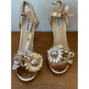 Steve Madden Women's High Heel Ankle Strap Sandal Rose Gold Sze 7 / 38 Sku 2869 thumbnail 6