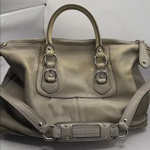Coach Madison Sabrina 12937 Taupe Pebbled Leather Satchel Crossbody Bag thumbnail 8