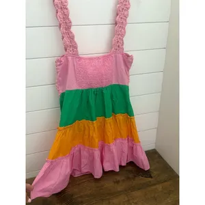 ASOS Women's Size 4 Crochet Color Block Sundress Multicolor Boho‎ thumbnail 5
