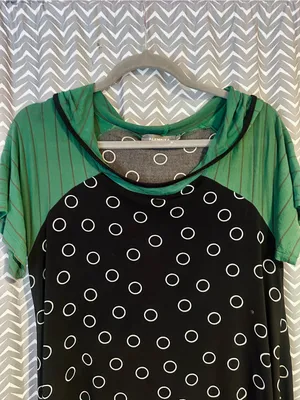Alembika | Mixed-media Hooded Tunic Dress, size 4 (US 12-14) thumbnail 2