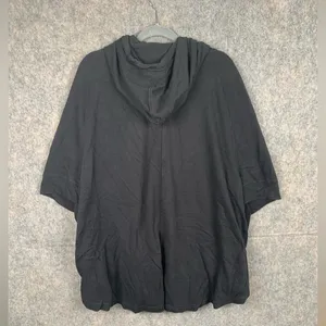 Nike Women's Size Large Poncho Oversized Boxy Pullover Hoodie Sweatshirt‎ Black thumbnail 5