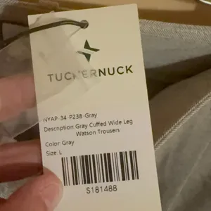 NWT Tuckernuck Watson Gray Cuffed Wide Leg Trousers thumbnail 4
