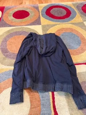Lululemon Harmonious Hoodie Sweatshirt Reversible Grey Black Size 6 FLAWED thumbnail 2
