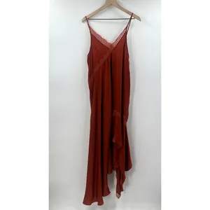 Altar'd State Burnt Orange Lace Fairycore Maxi Dress Size Large thumbnail 2