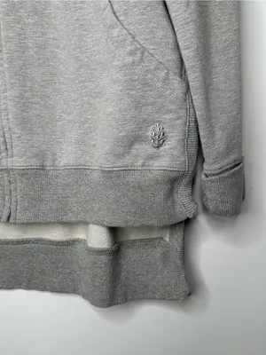 Free People Movement Baseline Gray Full Zip Sweatshirt High Low Large FP thumbnail 3