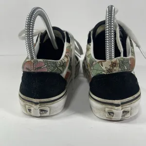 Vans Old Skool Floral Tropical Black Suede Canvas Sneakers Women's 5 / Men's 3.5 thumbnail 5