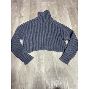 BDG Urban Outfitters XS Zip‎ up Slouchy Sweater Blue Cropped E0122 thumbnail 6