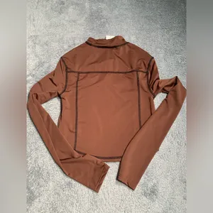 NWT BDG urban outfitters iets frans Brown Long Sleeve Top thumbnail 10