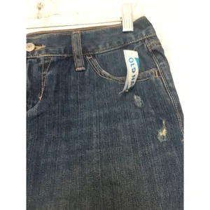 Old Navy Women's Blue Mini Jean Skirt Zip & Button Pockets Size 6 thumbnail 4