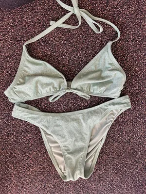 Teal glitter bikini set thumbnail 1