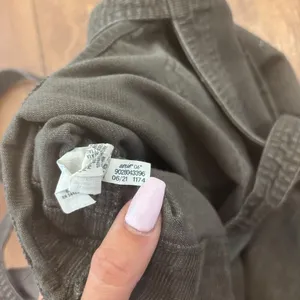 Aerie Womens Werk and Play Overalls Medium Grey Corduroy Stretch Raw Hem Hipster thumbnail 10