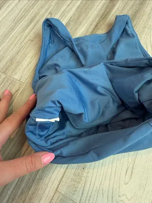 YPB Abercrombie High Neck Workout Tank Blue Small thumbnail 5