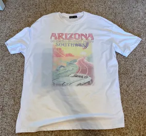 White Oversized Shein Graphic Tee thumbnail 1