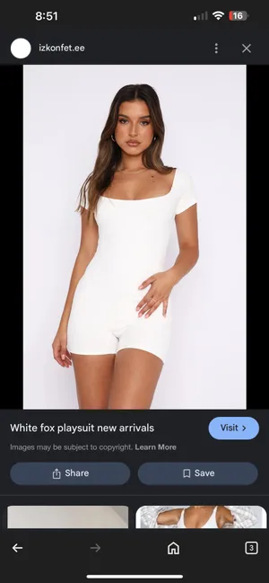 White Fox Romper Boutique White thumbnail 6