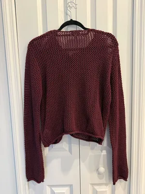 Evereve Emery Open Stitch Cardigan - Vino thumbnail 7