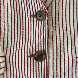 Cabi Captain's Seersucker Striped 2-Button Blazer Womens 10 Red White thumbnail 10