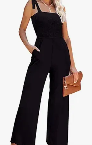 Black Bow Jumpsuit Size M thumbnail 1