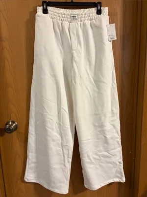 Parke x Target Women’s Cream High Rise‎ Boxer Sweatpants Small NEW thumbnail 3