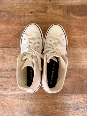 Platform White Converse with Flower Embroidery thumbnail 2