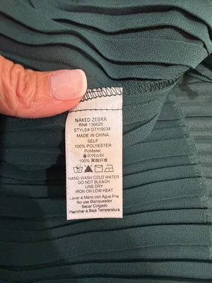 Naked Zebra Hunter green sleeveless peplum top thumbnail 3