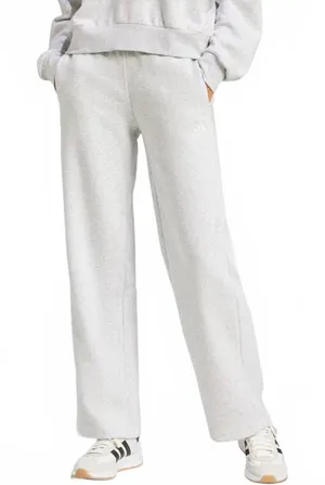 Adidas Essentials Small Logo Feel Cozy Open-Hem Pants Light Grey Heather Medium thumbnail 1
