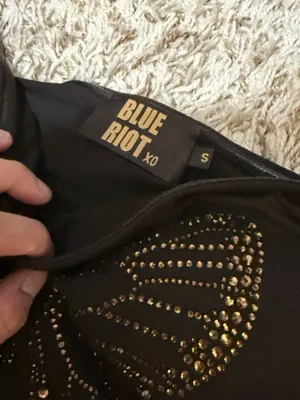Blue Riot Black Rhinestone Butterfly 2 Piece Set – Size Small thumbnail 3