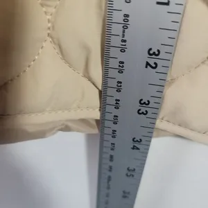 Me Jane Women's Quilted Jacket Sherpa Fleece Teddy Midi Coat Jacket Beige Large thumbnail 6