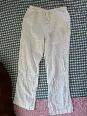 H&M Linen Pants White thumbnail 3