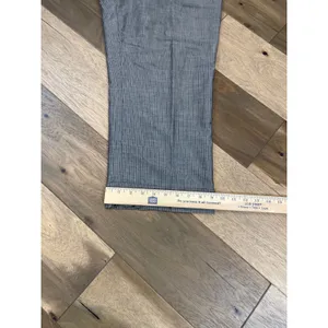 Loft Pants Size 14 Ann Crop Wide Leg Gray White Pinstripe High Rise Cotton thumbnail 8